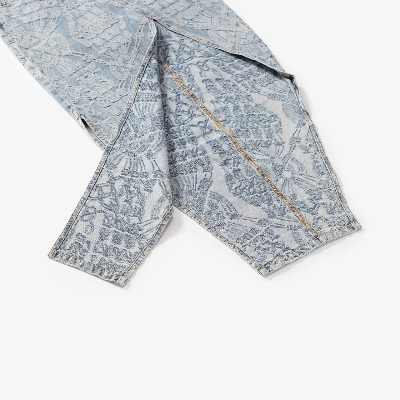 Wmns Settle Macrame Denim Skirt - Image 4