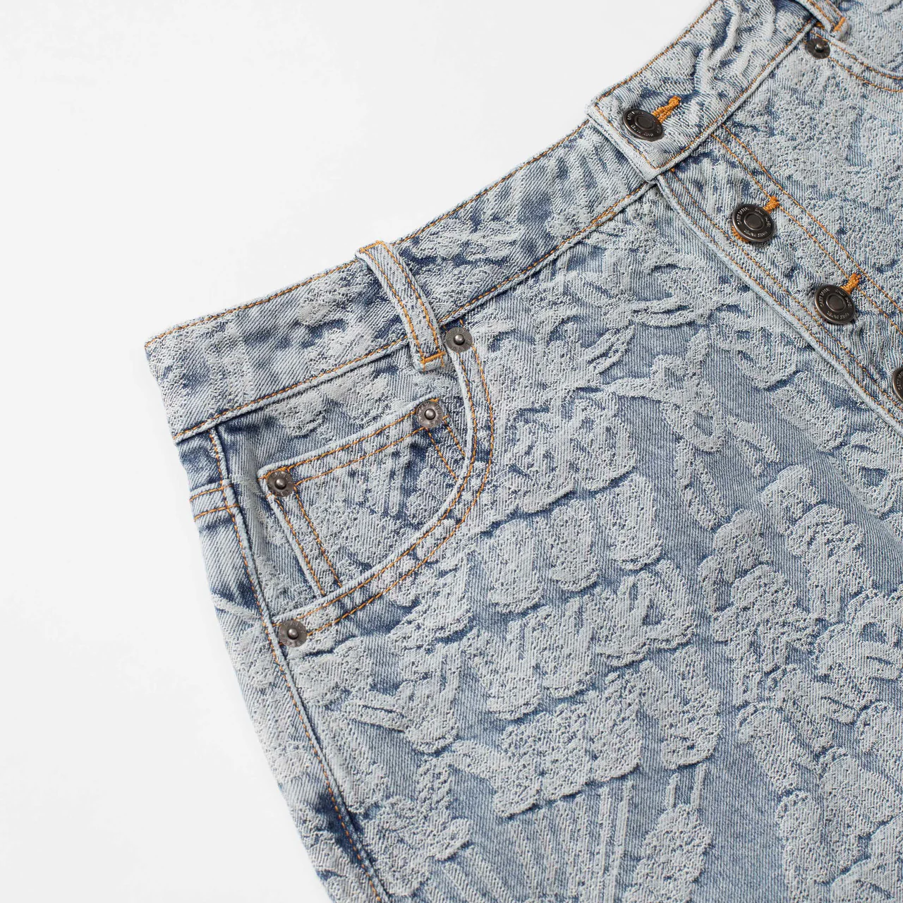 Wmns Settle Macrame Denim Skirt - Image 5