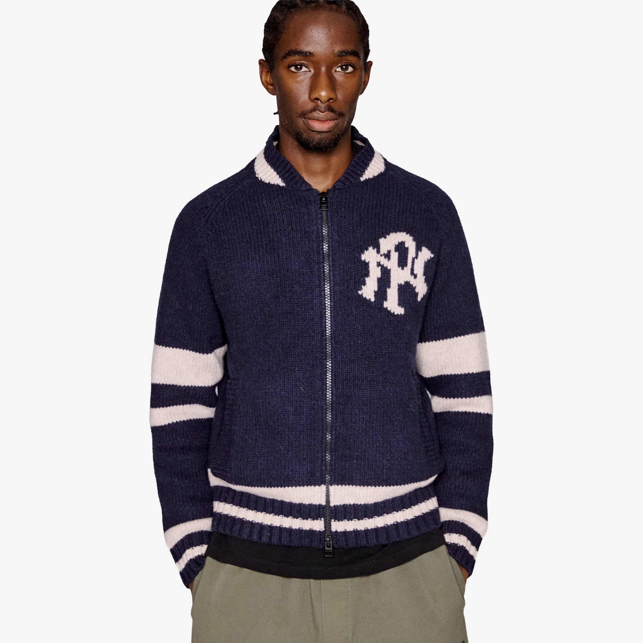 NYP Varsity Zip Thru Knit - Image 3